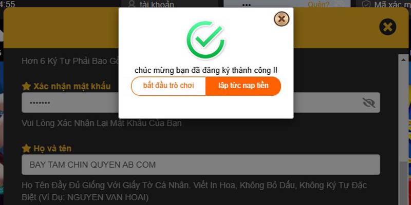 Một số lưu ý khi tạo tài khoản tại trang web cược