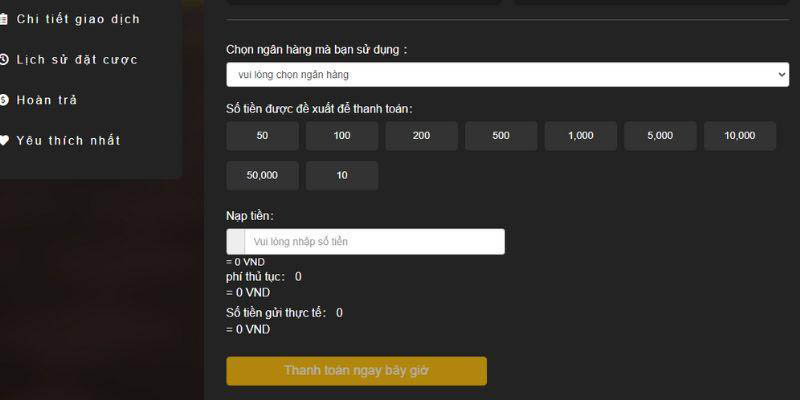 Nạp tiền vào nhà cái cùng với các lưu ý quan trọng cần nhớ